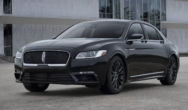 Black Lincoln Continental executive sedan available for Surrey limousine service