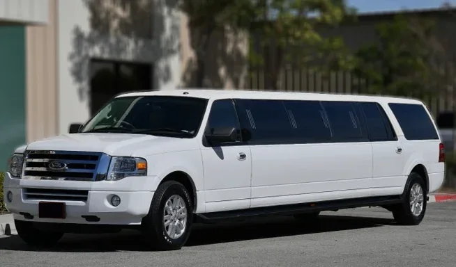 Black stretch SUV limousine for Surrey weddings and celebrations